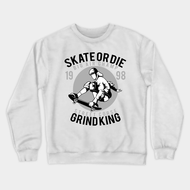 Skateboard Big Air Champ Grind King Crewneck Sweatshirt by JakeRhodes